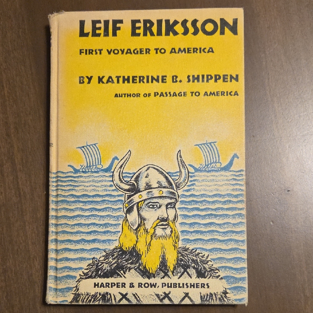 Book, Leif Eriksson by Katherine B. Shippen, vintage